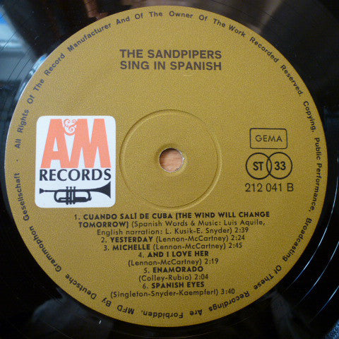 The Sandpipers : Sing In Spanish (LP, Album)