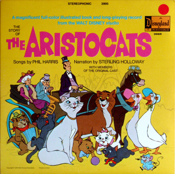 Phil Harris, Sterling Holloway : The Story Of The Aristocats (LP, Album, Red)