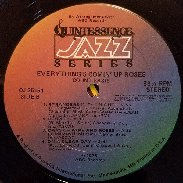 Count Basie : Everything's Comin' Up Roses (LP, Comp)