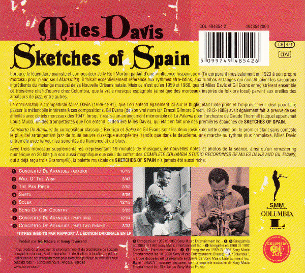 Miles Davis : Sketches Of Spain (CD, Album, RE, RM)