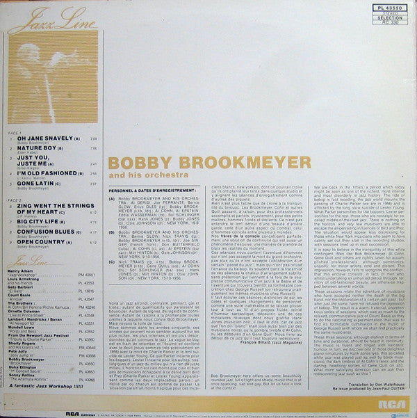 Bobby Brookmeyer And His Orchestra* : Bobby Brookmeyer And His Orchestra (1956) (LP, Album, RE)