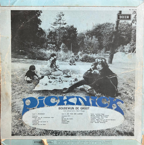 Boudewijn De Groot : Picknick (LP, Album, Fli)