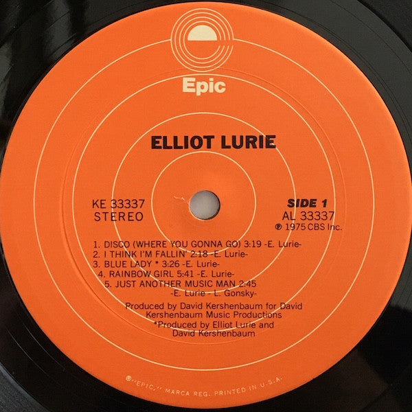 Elliot Lurie : Elliot Lurie (LP, Album)
