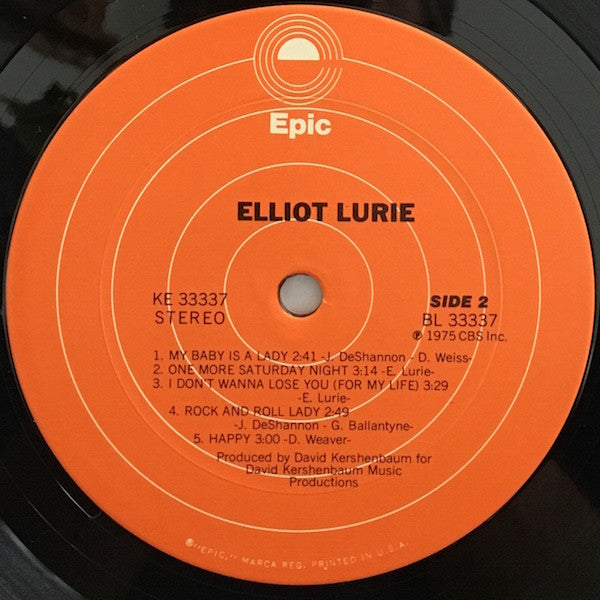 Elliot Lurie : Elliot Lurie (LP, Album)