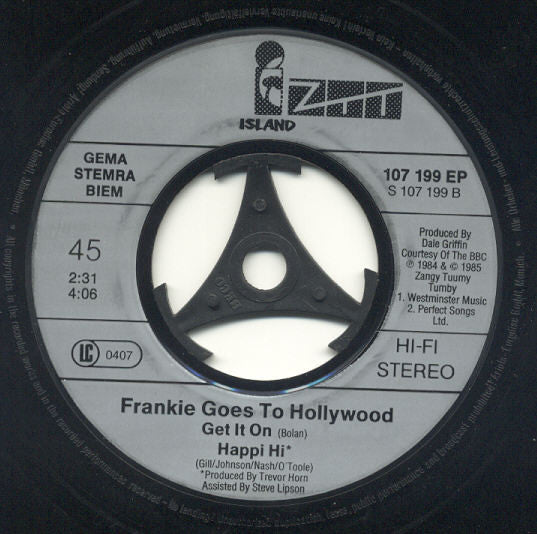 Frankie Goes To Hollywood : Welcome To The Pleasuredome (7", EP)
