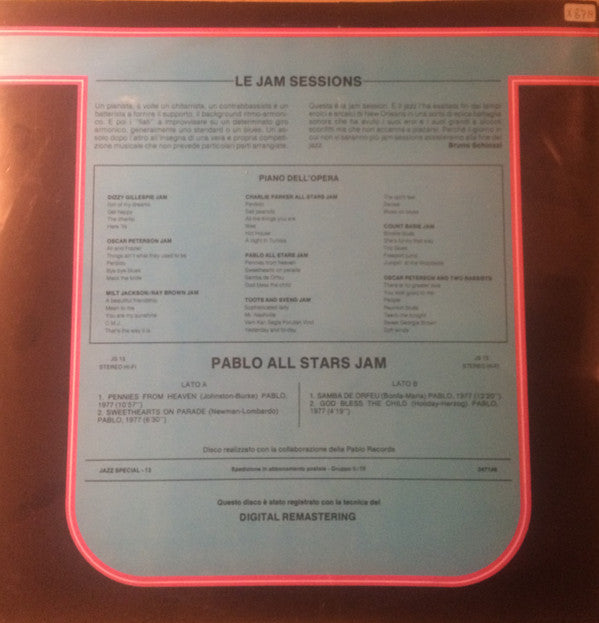 The Pablo All-Stars Jam : Pablo All Stars Jam (LP, RE, RM)
