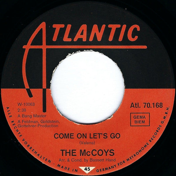 The McCoys : Come On Let's Go (7", Single)