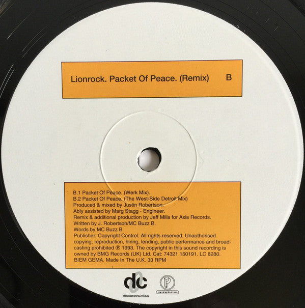 Lionrock : Packet Of Peace (Remixes) (12")