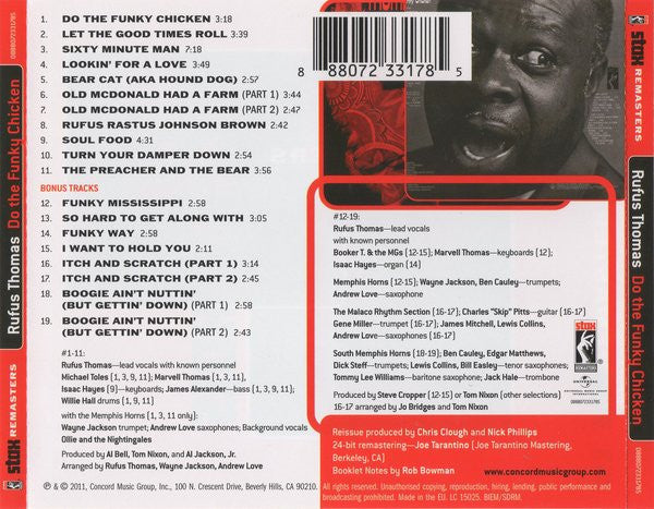 Rufus Thomas : Do The Funky Chicken (CD, Album, RE, RM)