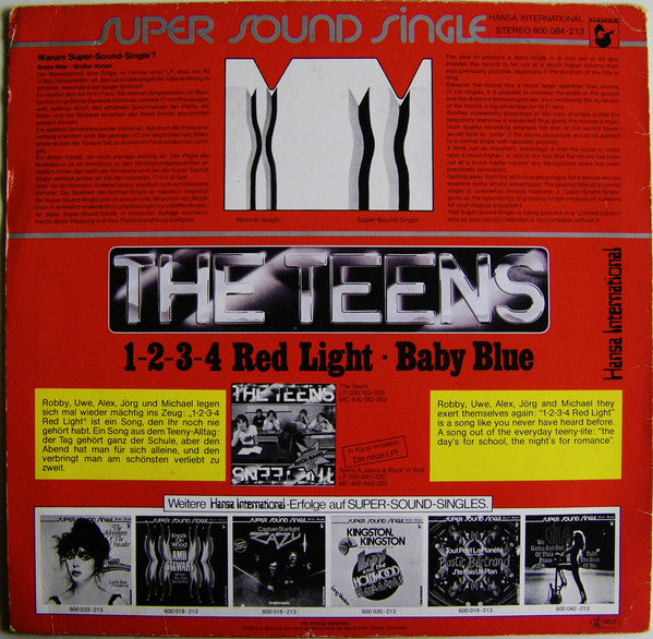 The Teens : 1-2-3-4 Red Light / Baby Blue (12", Maxi)