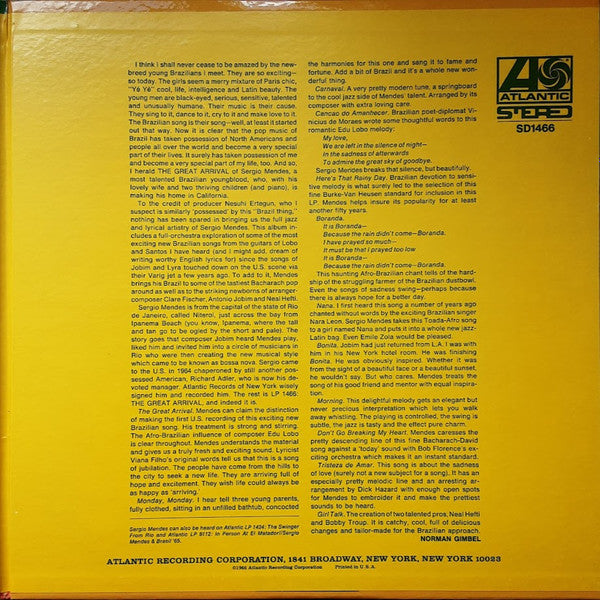 Sérgio Mendes : The Great Arrival (LP, Album, Gat)