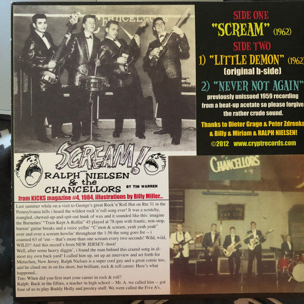 Ralph Nielsen & The Chancellors : Scream (7", RE, Gat)