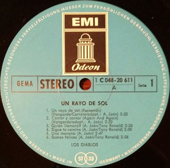 Los Diablos (2) : Un Rayo De Sol (LP, Album)
