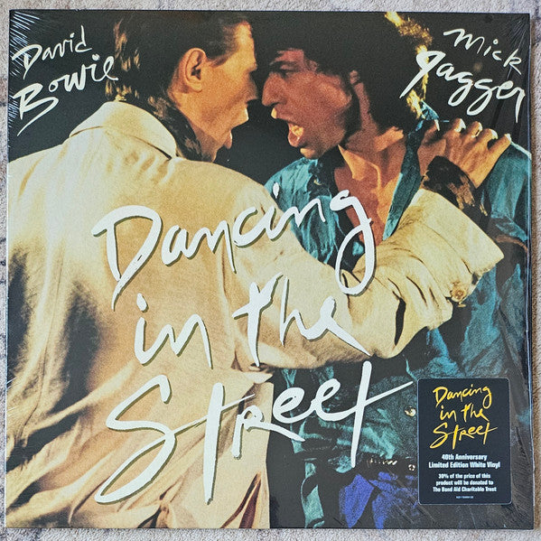 David Bowie And Mick Jagger : Dancing In The Street (12", Single, Ltd, RE, RM, Whi)