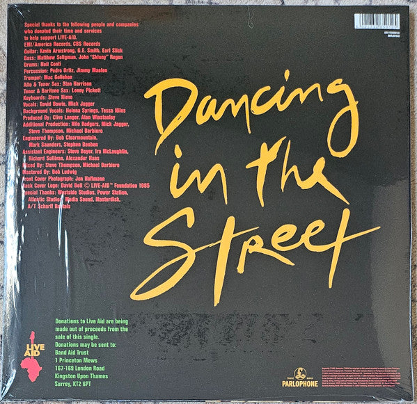 David Bowie And Mick Jagger : Dancing In The Street (12", Single, Ltd, RE, RM, Whi)