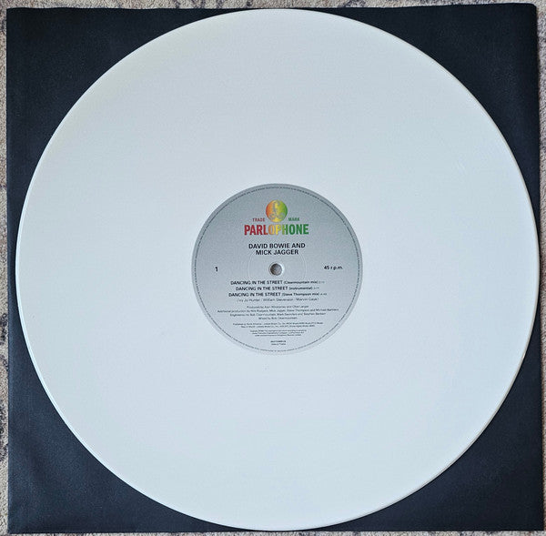 David Bowie And Mick Jagger : Dancing In The Street (12", Single, Ltd, RE, RM, Whi)