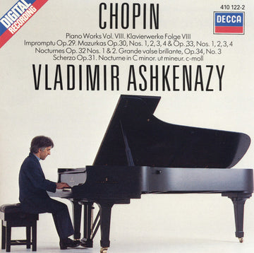 Frédéric Chopin, Vladimir Ashkenazy : Piano Works Vol.VIII = Klavierwerke Folge VIII (CD)