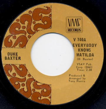 Duke Baxter : Everybody Knows Matilda (7", Single, Styrene, Pit)