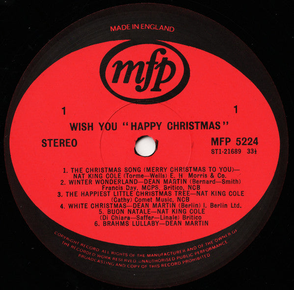 Nat King Cole & Dean Martin : White Christmas (LP, Comp)