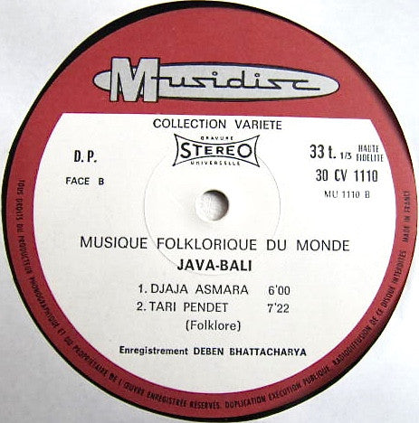 Deben Bhattacharya : Bali-Java (LP, RE)