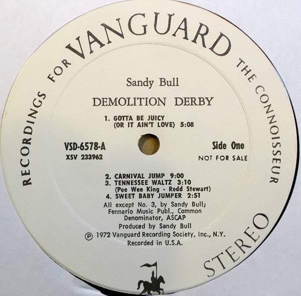 Sandy Bull : Demolition Derby (LP, Album, Promo)