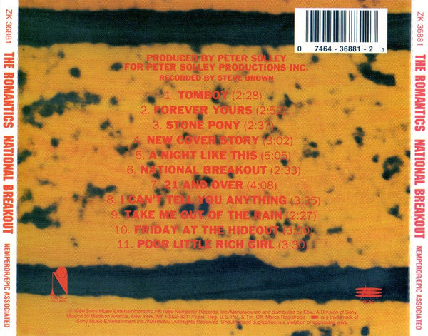 The Romantics : National Breakout (CD, Album, RE)