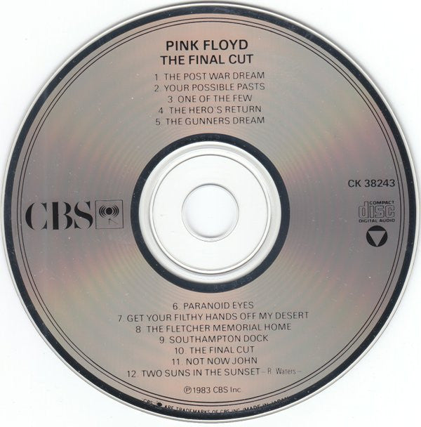 Pink Floyd : The Final Cut (CD, Album, RE)