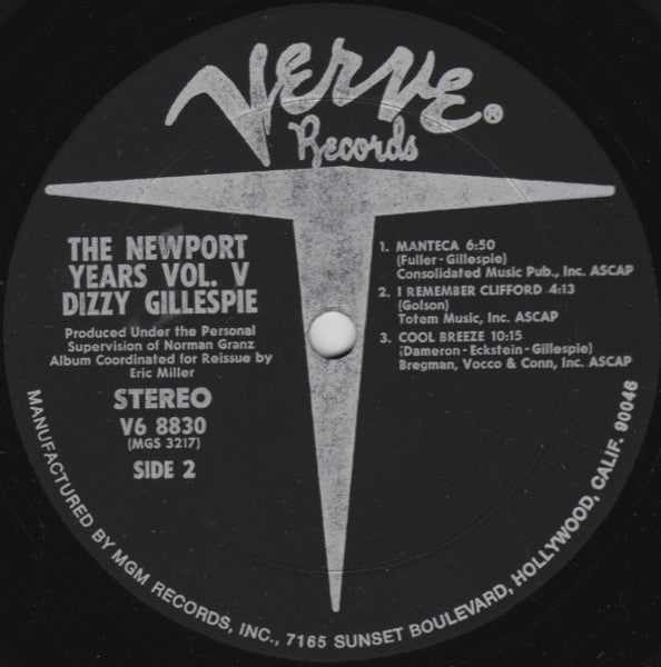 Dizzy Gillespie : The Newport Years Volume V (LP, Album, RE)