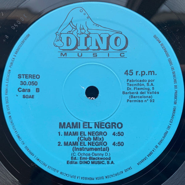 DJ Laz Featuring Danny D (2) : Mami El Negro (12", Maxi)