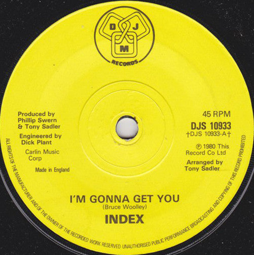 Index (24) : I'm Gonna Get You (7", Single)