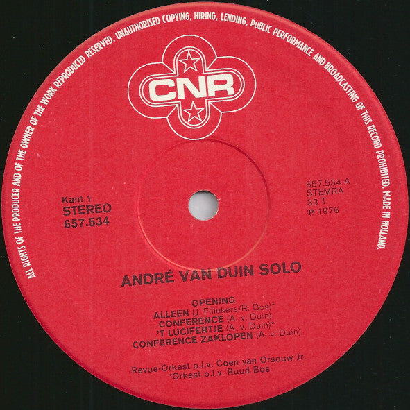 Joop van den Ende Presenteert: André van Duin : Solo (LP, Album)