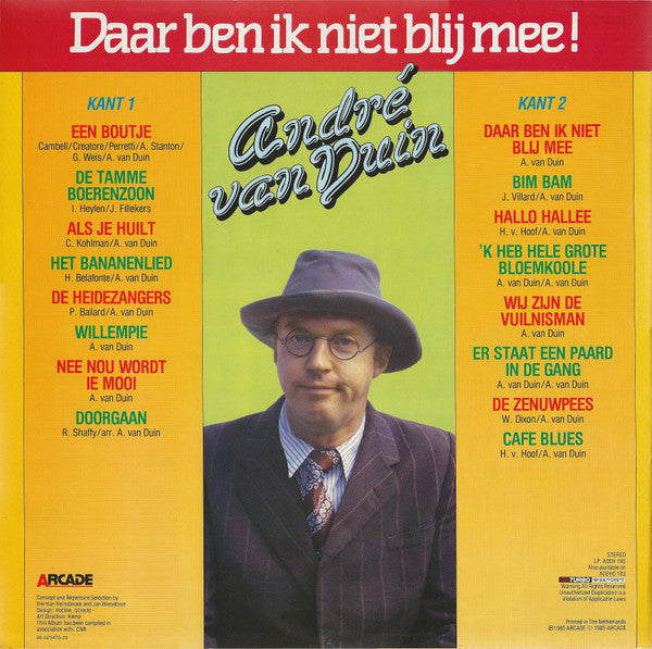André van Duin : Daar Ben Ik Niet Blij Mee! (LP, Comp)