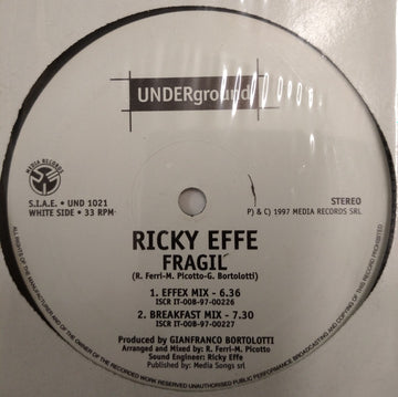 Ricky Effe : Fragil (12")