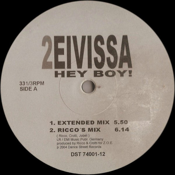 2 Eivissa : Hey Boy! (12", Single)