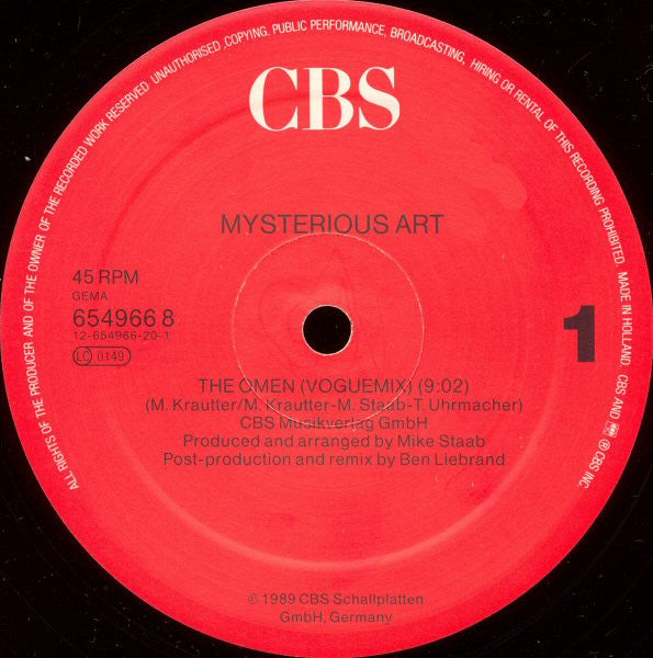Mysterious Art : The Omen (Vogue Mix) (12", Maxi)