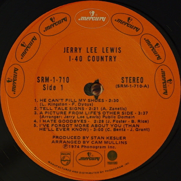 Jerry Lee Lewis : I-40 Country (LP, Album, Ter)