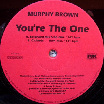 Murphy Brown : You're The One (12")