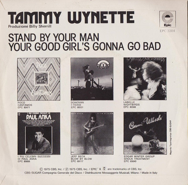 Tammy Wynette : Stand By Your Man (7")