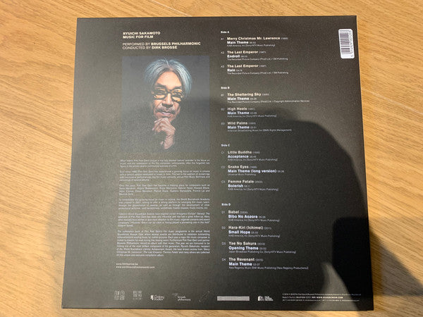 Ryuichi Sakamoto, Brussels Philharmonic : Music For Film (2xLP, Album, Ltd, RE)