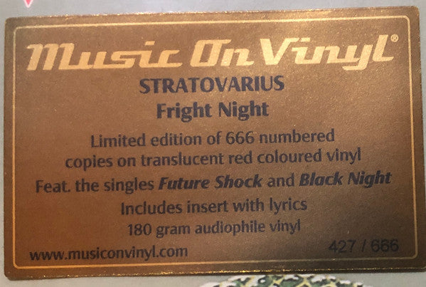 Stratovarius : Fright Night (LP, Album, Ltd, Num, RE, Red)