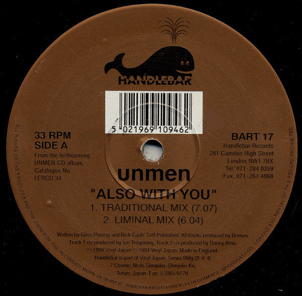 Unmen : Also With You (12")