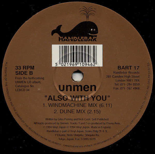 Unmen : Also With You (12")