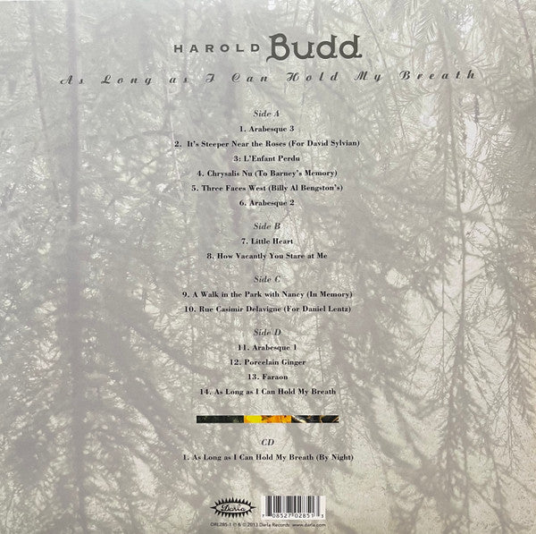 Harold Budd : Avalon Sutra (LP, Aga + LP, Gol + CD + Album, Ltd, RE)