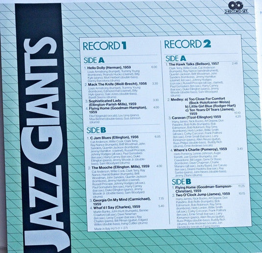 Various : Jazz Giants (2xLP, Comp)