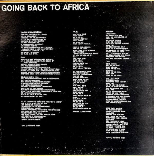 Kaiso Genius : Going Back To Africa (LP, Album)
