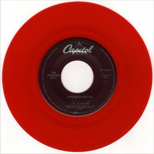 The Beatles : Paperback Writer (7", Single, Mono, Jukebox, RE, Red)
