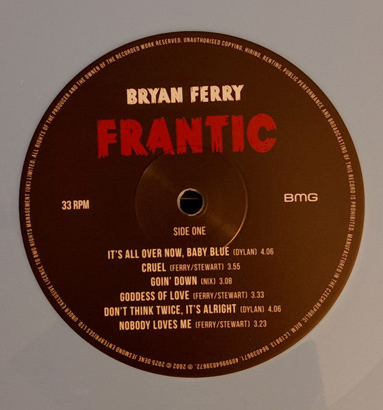 Bryan Ferry : Frantic (LP, Album, Ltd, RE, Blu)
