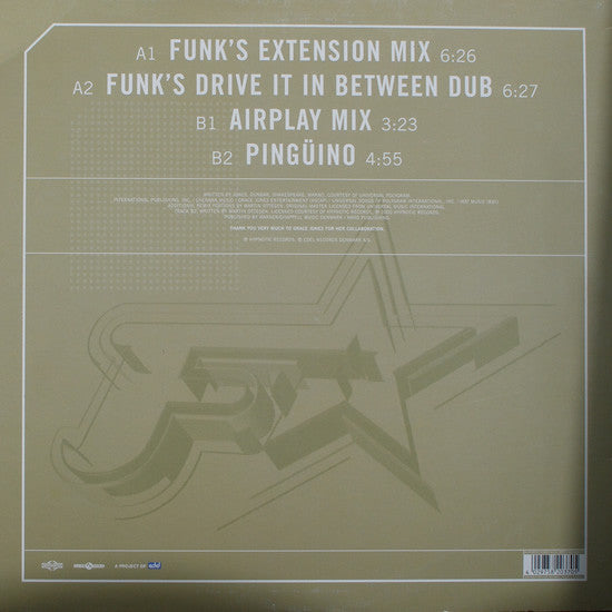 Grace Jones vs. Funkstar De Luxe : Pull Up To The Bumper (12")