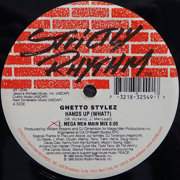 Ghetto Stylez : Hands Up (What?) (12")