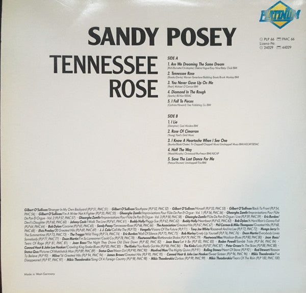 Sandy Posey : Tennessee Rose (LP, Album)